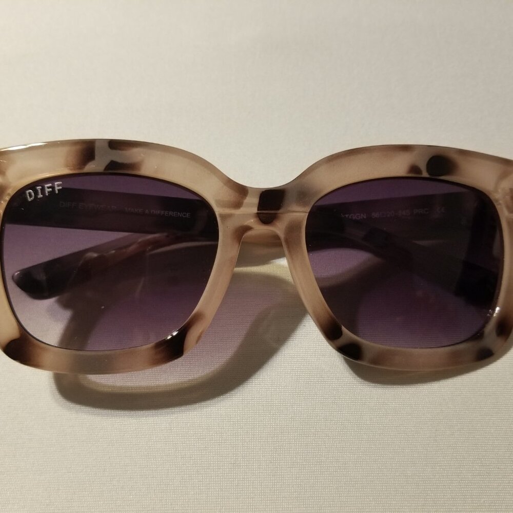 Diff Grey Tortoiseshell Sunglasses W/Purple Lenses - image 6